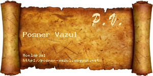 Posner Vazul névjegykártya